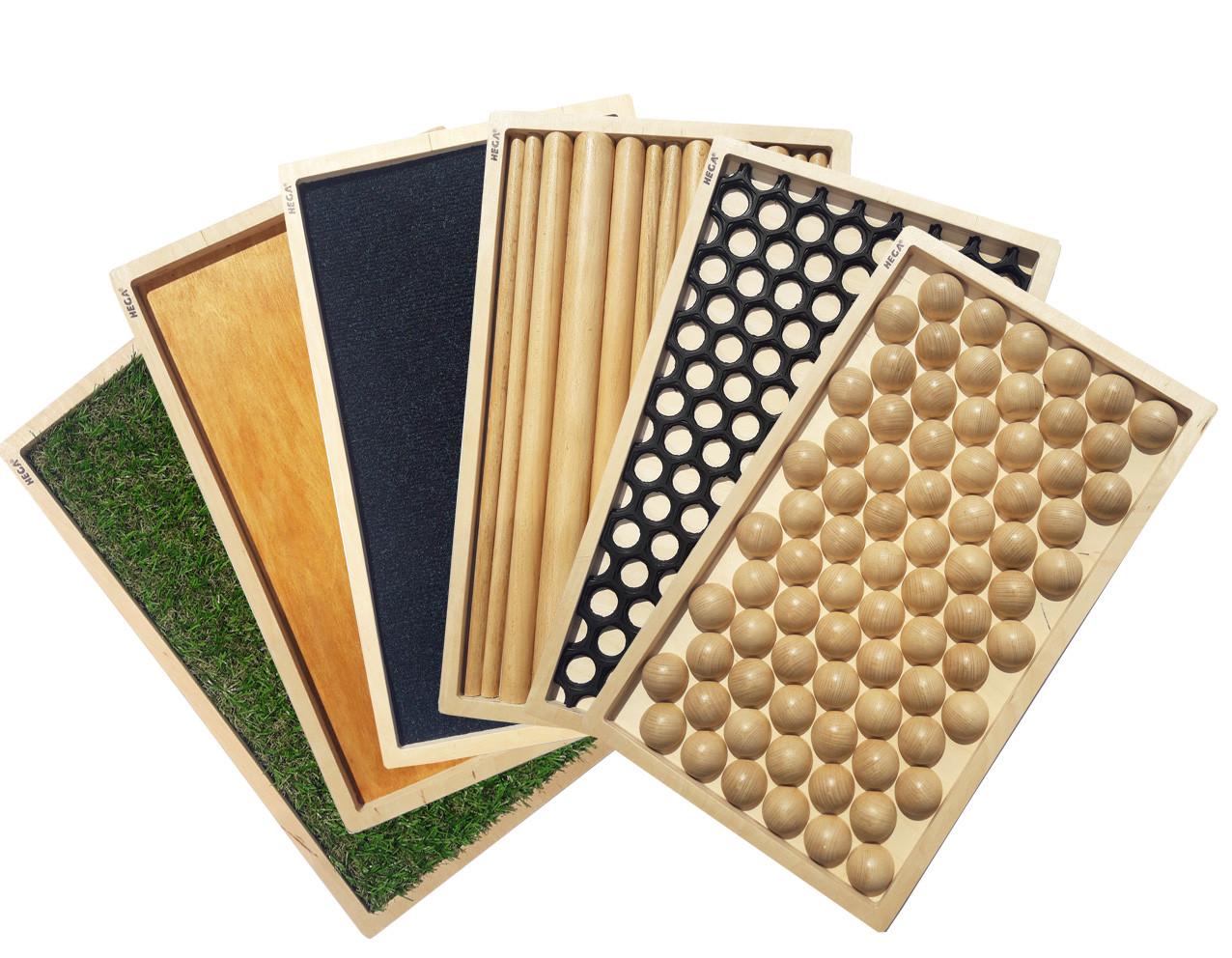 Тактильна сенсорна доріжка HEGA з підставкою 6 модулів (256)