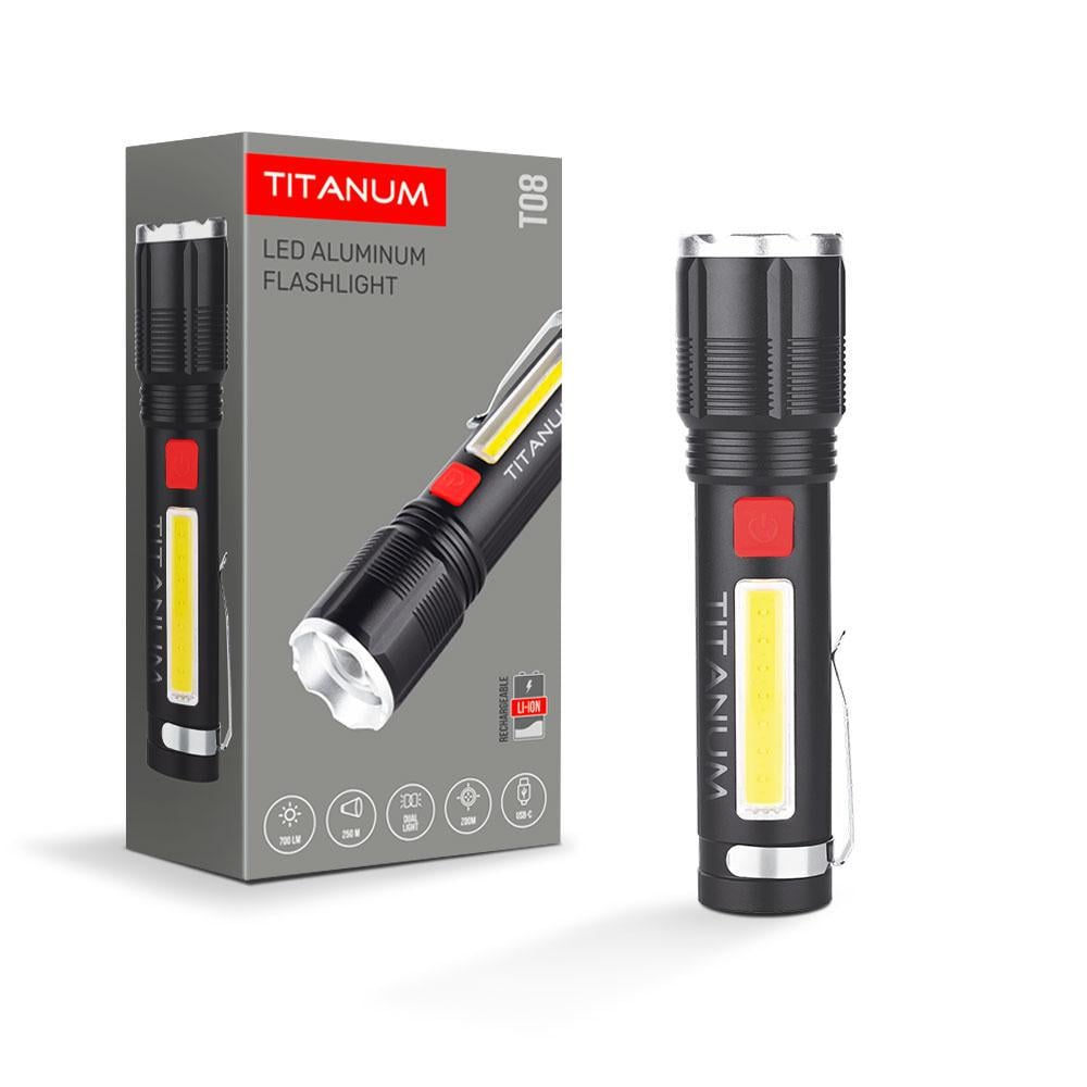 Портативный светодиодный фонарик TITANUM TLF-T08 700Lm 6500K - фото 1