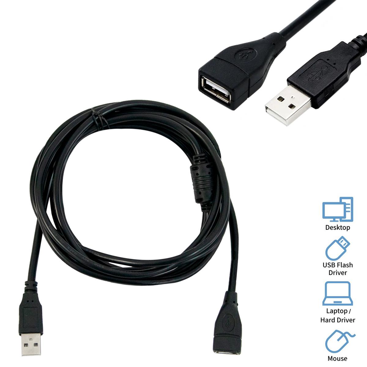 Подовжувач USB High speed computer cable 2,8 м Чорний (1009927-Black) - фото 2