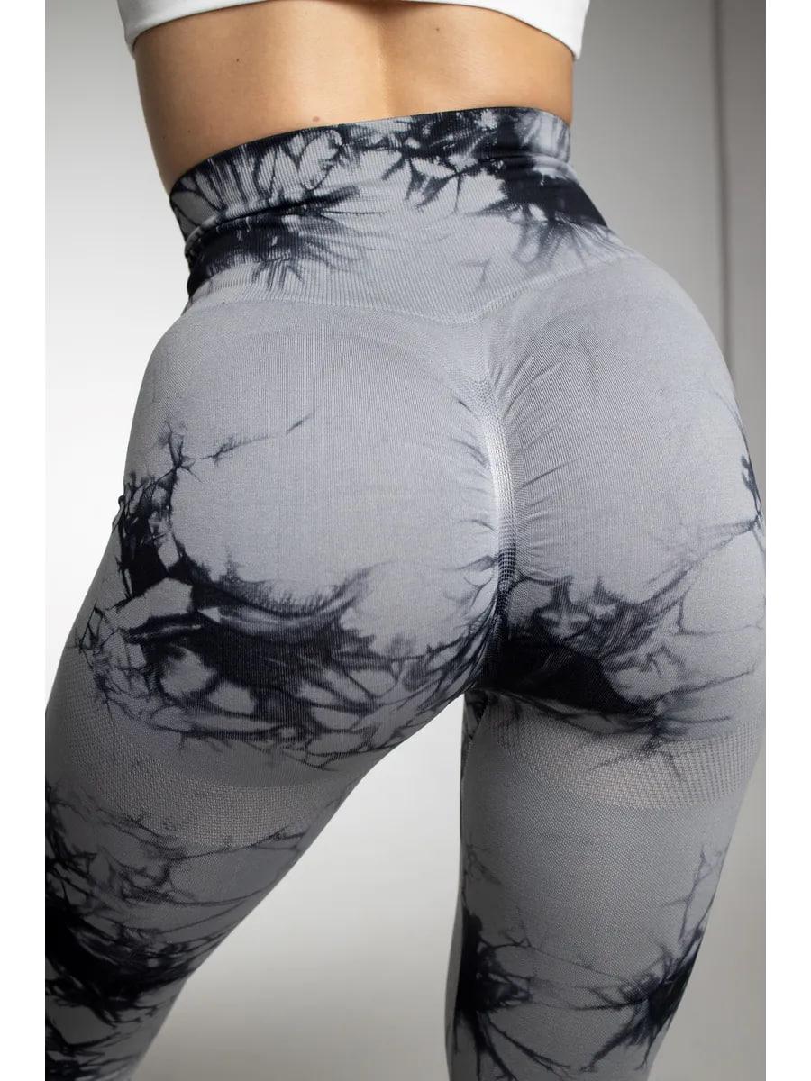 Лосини кльош для тренувань та повсякденного носіння Marble Push Up мармурові S Сірий (70135/S) - фото 6 Лосини кльош для тренувань та повсякденного носіння Marble Push Up мармурові S Сірий (70135/S) - фото 6