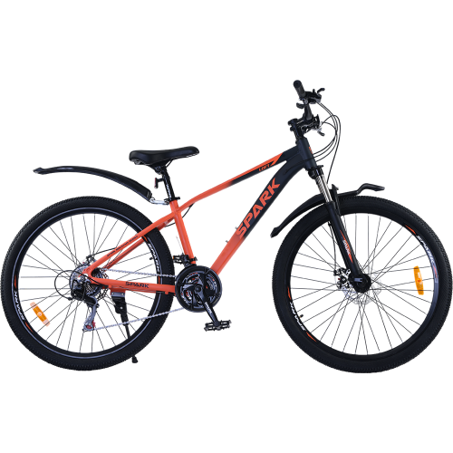 Велосипед Spark LOFT колеса 27,5" алюминиевая рама 15" Черный с оранжевым (000239387)