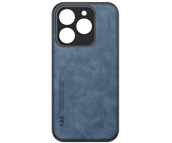 Кожаный чехол - накладка X&E для Realme C61 / C63 4G с металлической вставкой Синий