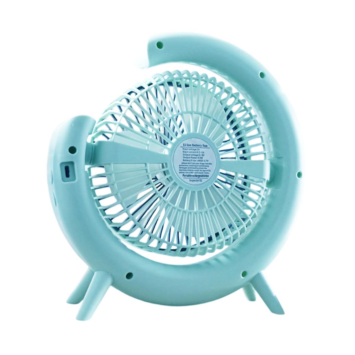 Вентилятор-лампа Colorful Desktop Fan F13 портативний настільний USB три швидкості акумулятор обертання 180° Blue (200312) - фото 5 Вентилятор-лампа Colorful Desktop Fan F13 портативний настільний USB три швидкості акумулятор обертання 180° Blue (200312) - фото 5