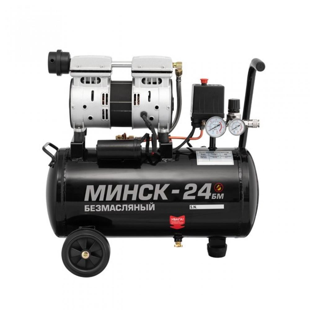 Компрессор Intertool PT-0019 безмасляный 24 л 1,1 кВт 220 В 8 атм 145 л/мин 2 цилиндра (901504)