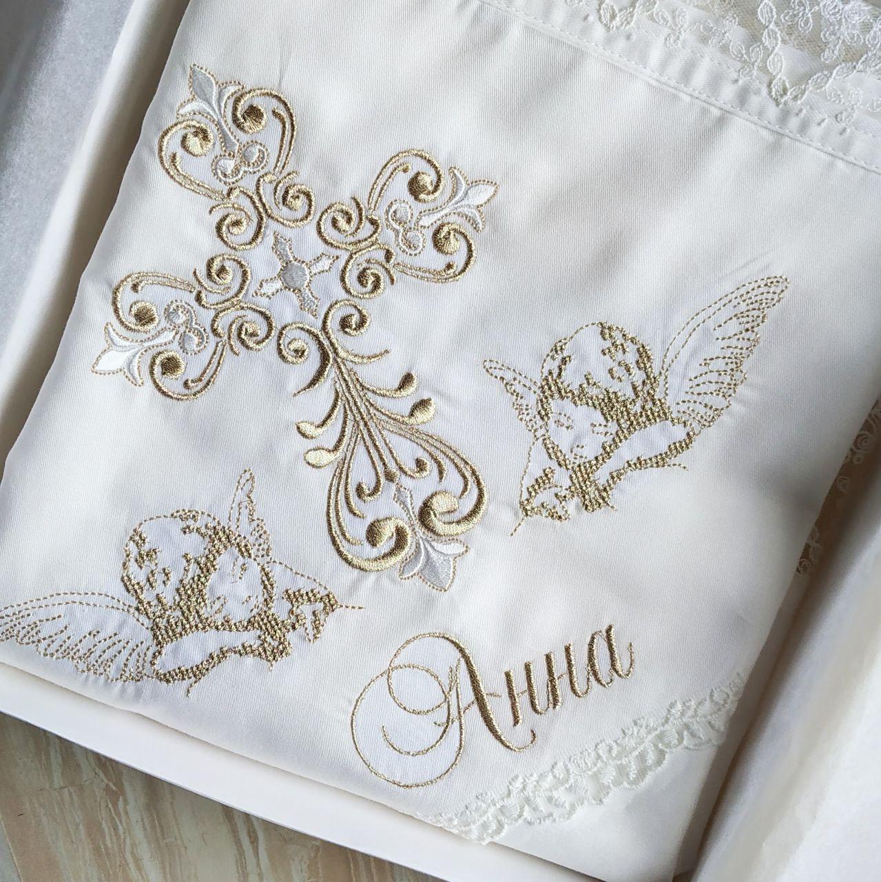 Набір для хрещення іменний Любов янголів/мішечки для локону та зберігання (2179301493) - фото 4