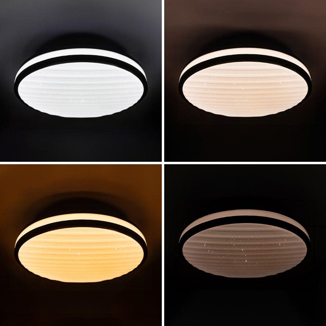 Потолочный светильник Vestum GRILL матовый 80W 3000К-6500К из ДК 480х65 мм Черный - фото 3