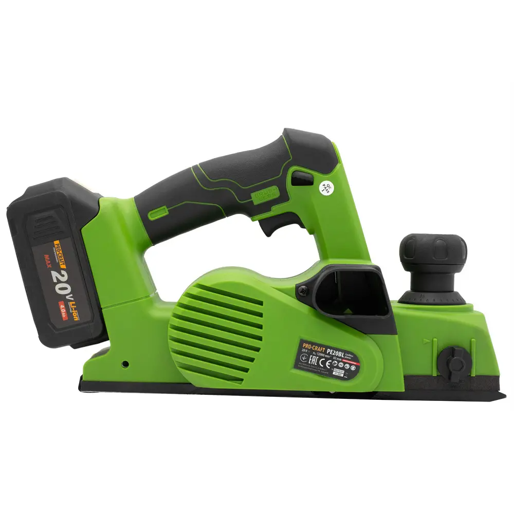 Рубанок аккумуляторный безщеточный ProCraft PE20BL без аккумулятора и без зарядного устройства с кейсом - фото 5 Рубанок аккумуляторный безщеточный ProCraft PE20BL без аккумулятора и без зарядного устройства с кейсом - фото 5