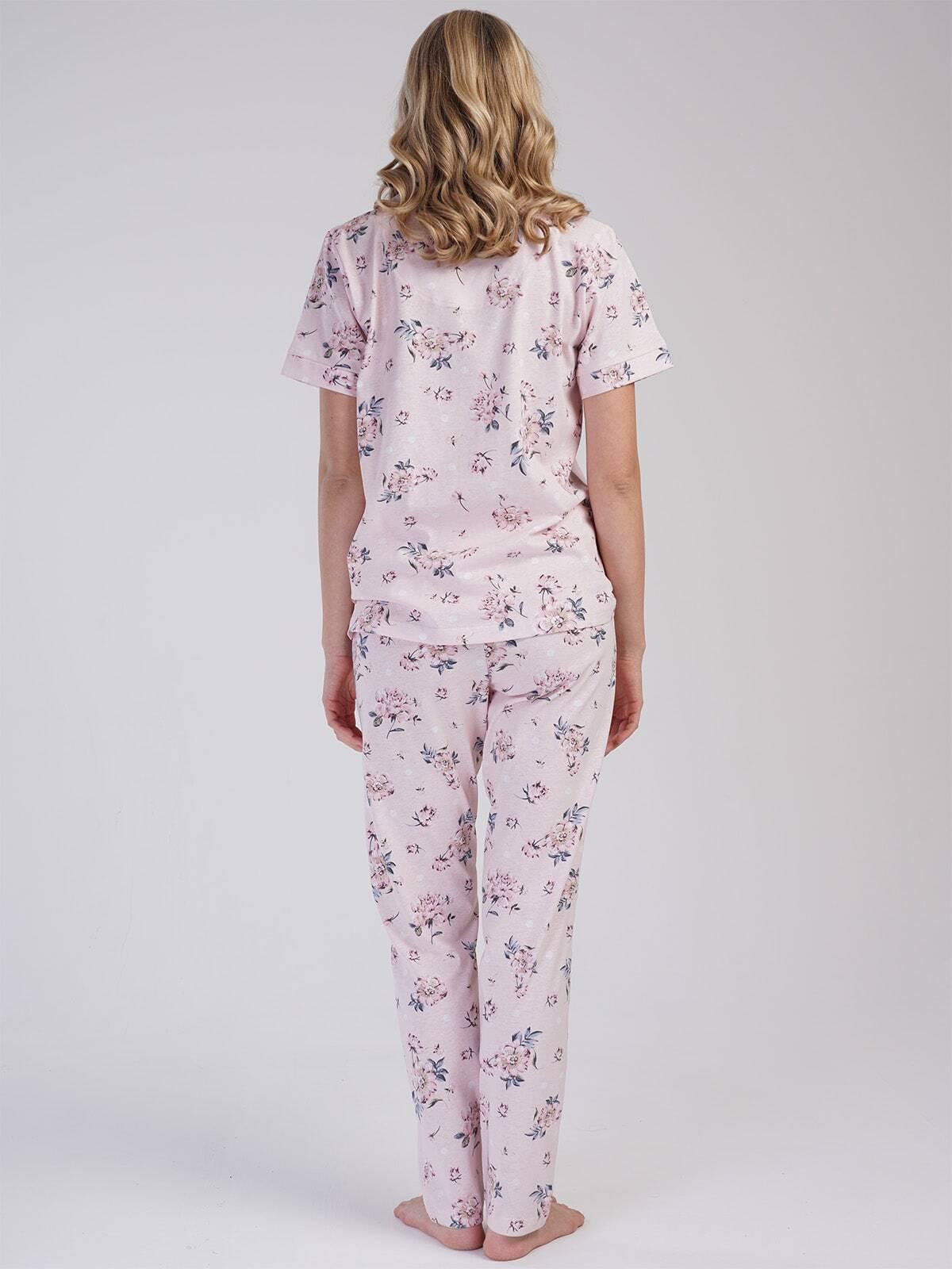 Пижама женская хлопковая на пуговицах со штанами (vien-3114159323) - фото 6 Пижама женская хлопковая на пуговицах со штанами (vien-3114159323) - фото 6