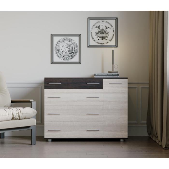 Комод для спальни К-3 телескопы Венге темный/Дуб молочный (26646183)