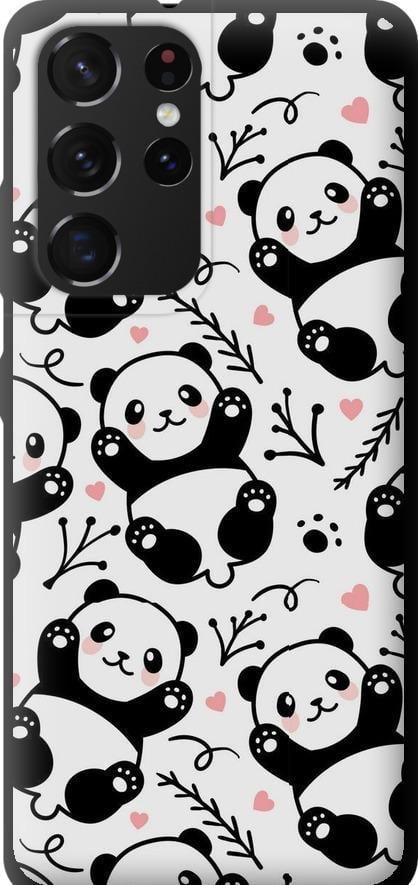 Чехол на Samsung Galaxy S21 Ultra (5G) Панды (4318b-2116-42517)