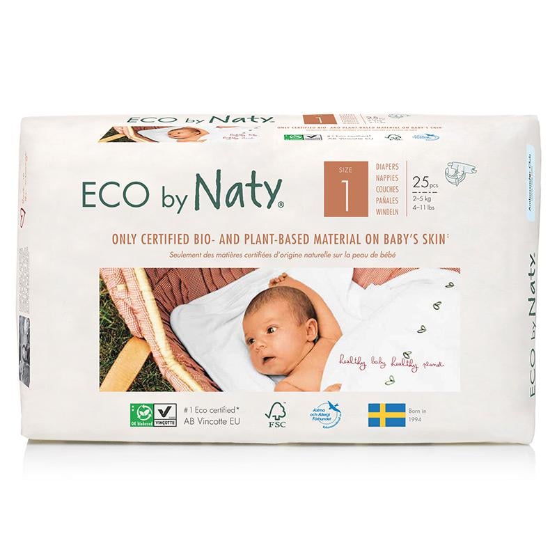 Органічні підгузки Eco by Naty розмір 1 від 2 до 5 кг 25 шт. (178358)