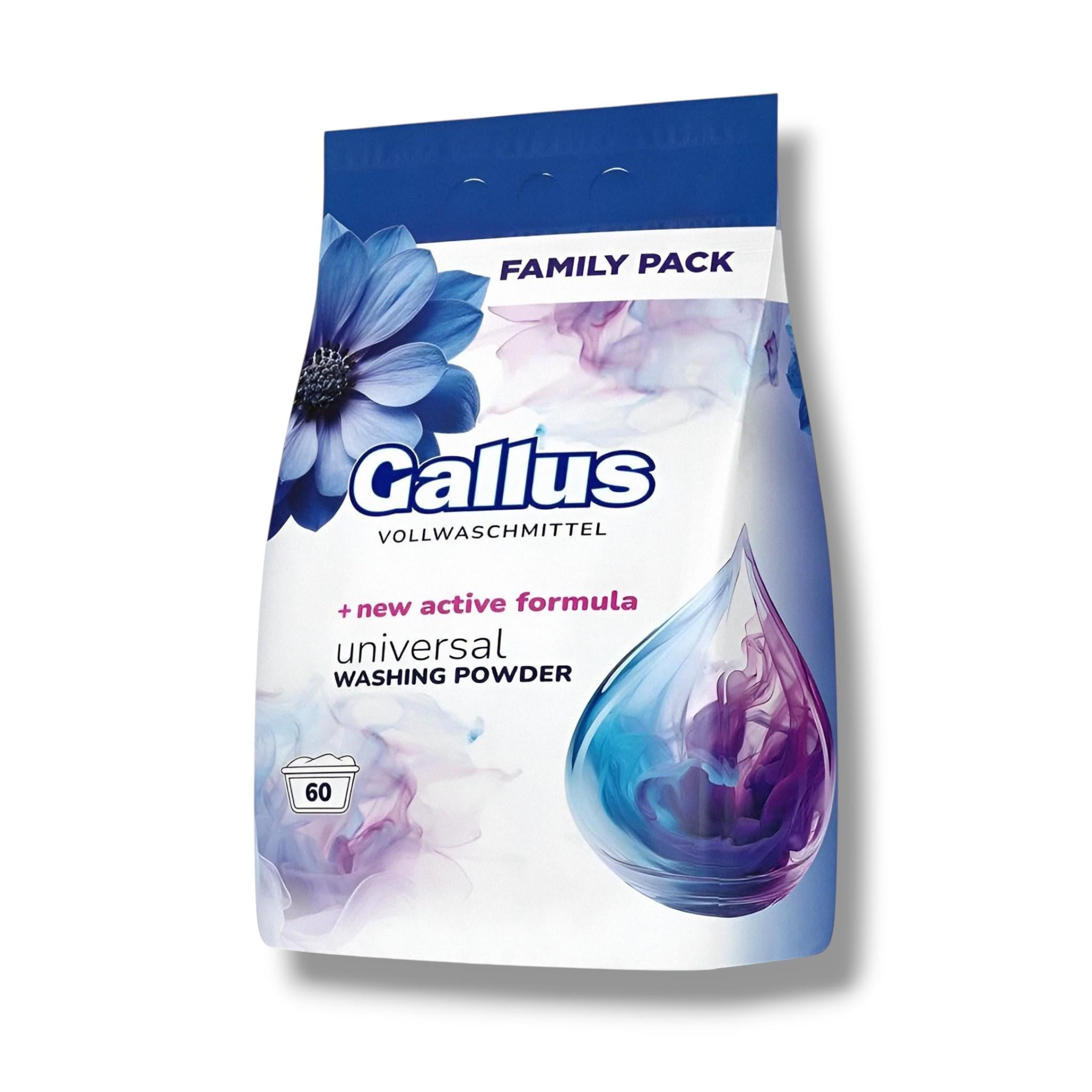 Порошок концентрат для стирки универсальный Gallus Universal FAMILY PACK 3,6 кг 60 циклов стирки (303996)