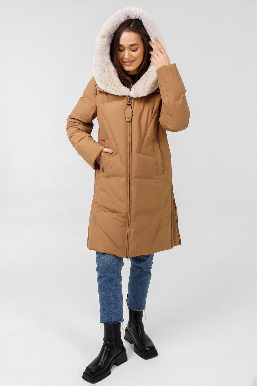 Парка зимова з хутром р. 52 Кемел (998f\52)
