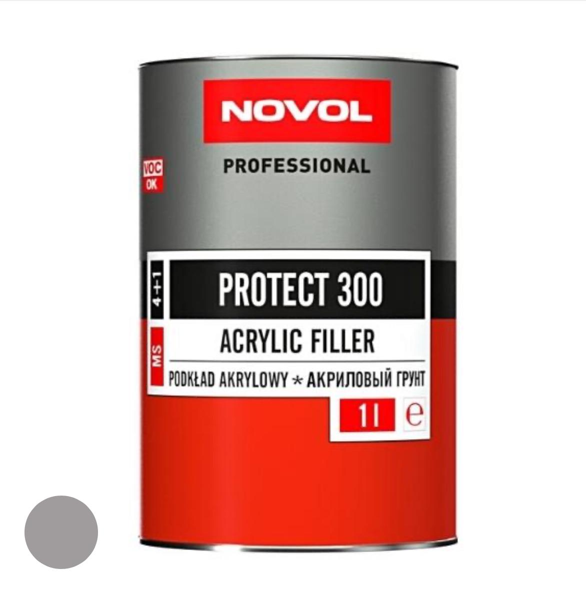 Ґрунт акриловий 4+1 NOVOL PROTECT 300 Сірий - фото 2