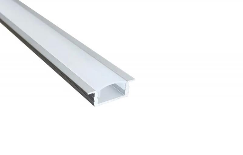 Профиль алюминиевый GTV PV-01 врезной и матовый диффузор 2000 мм