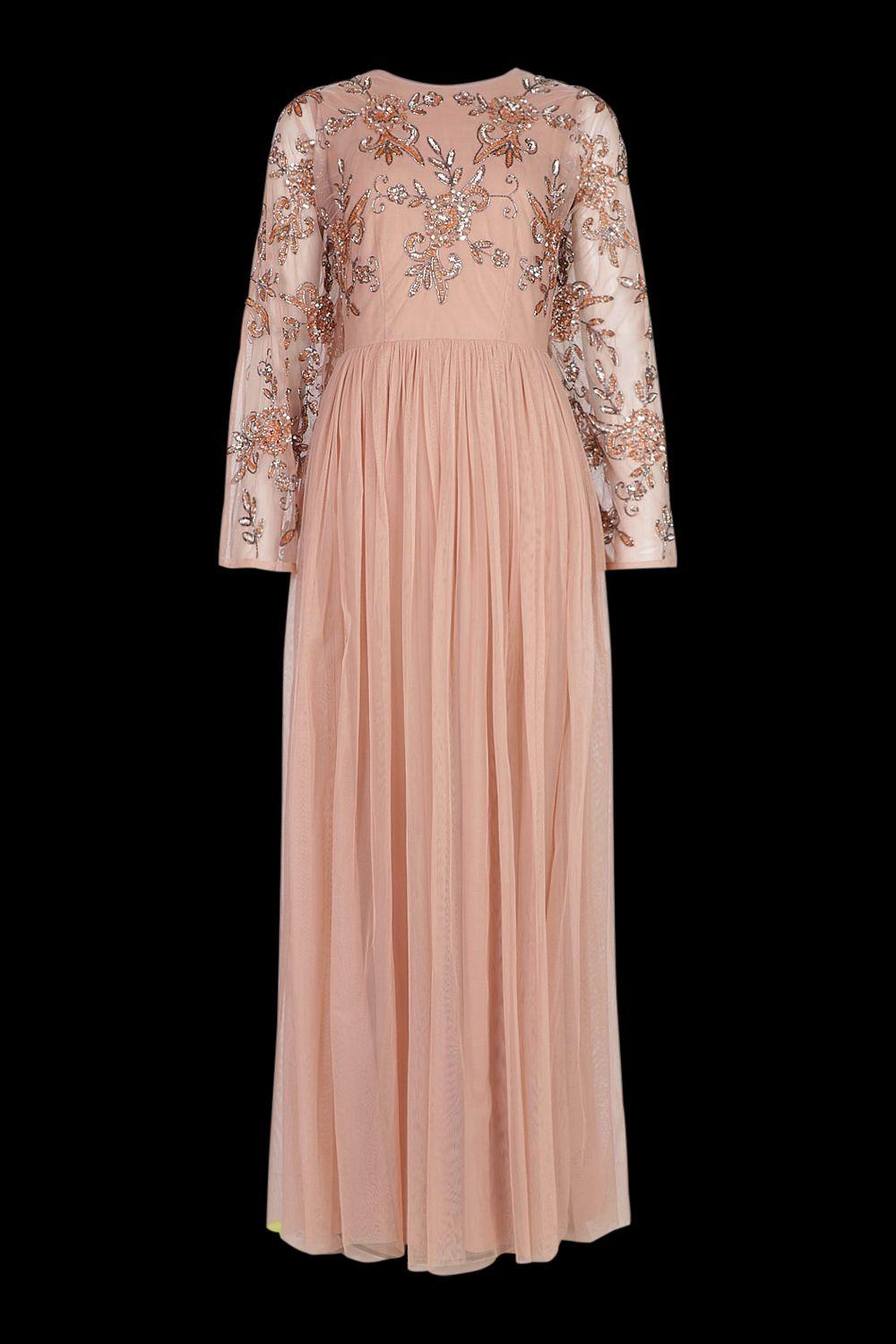 Платье Boohoo FZZ69844 р. 40 Бежевый - фото 5