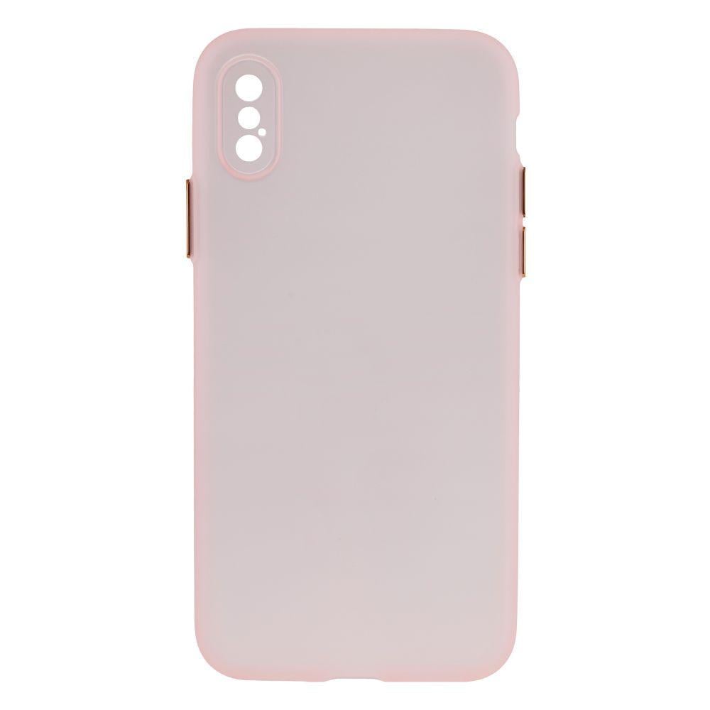 Силиконовый Чехол Ultra-thin Matte TPU with Frame для iPhone Xs Max Розовый