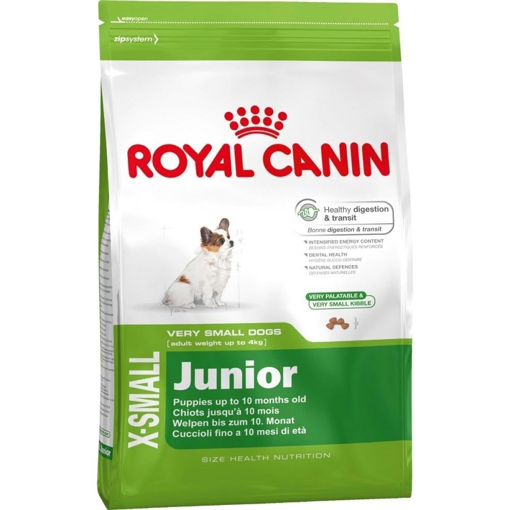 Корм сухой Royal Canin X-Small Junior для собак мелких пород весом до 4 кг до 10 месяцев 1,5 кг (1002015)