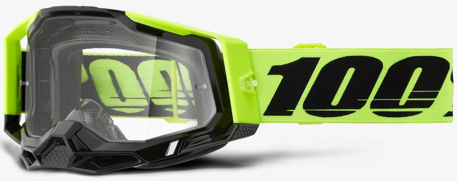 Мотоокуляри 100% RACECRAFT 2 Goggle Neon Yellow/Clear Lens (34575)