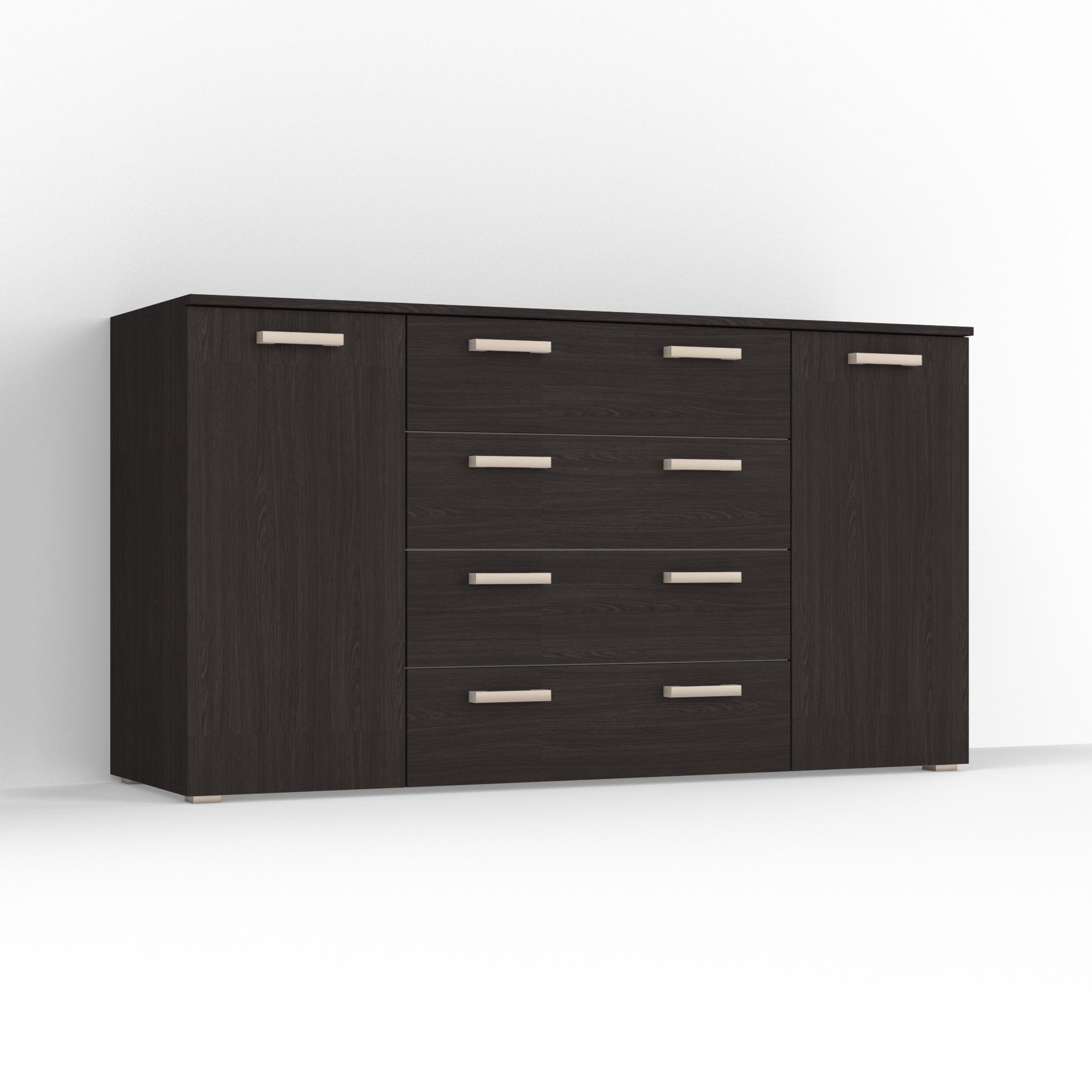 Комод Idea ТКБ-375.2 на 4 шухляди з дверима Венге темний (26718271)