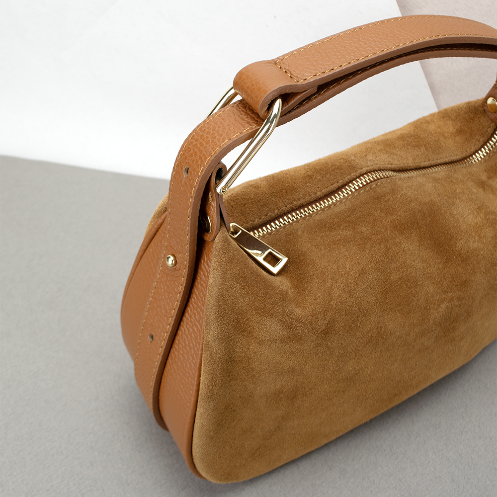 Сумка женская замшевая Virginia Conti 03800 Темно-рыжий (2423709318) - фото 3 Сумка женская замшевая Virginia Conti 03800 Темно-рыжий (2423709318) - фото 3