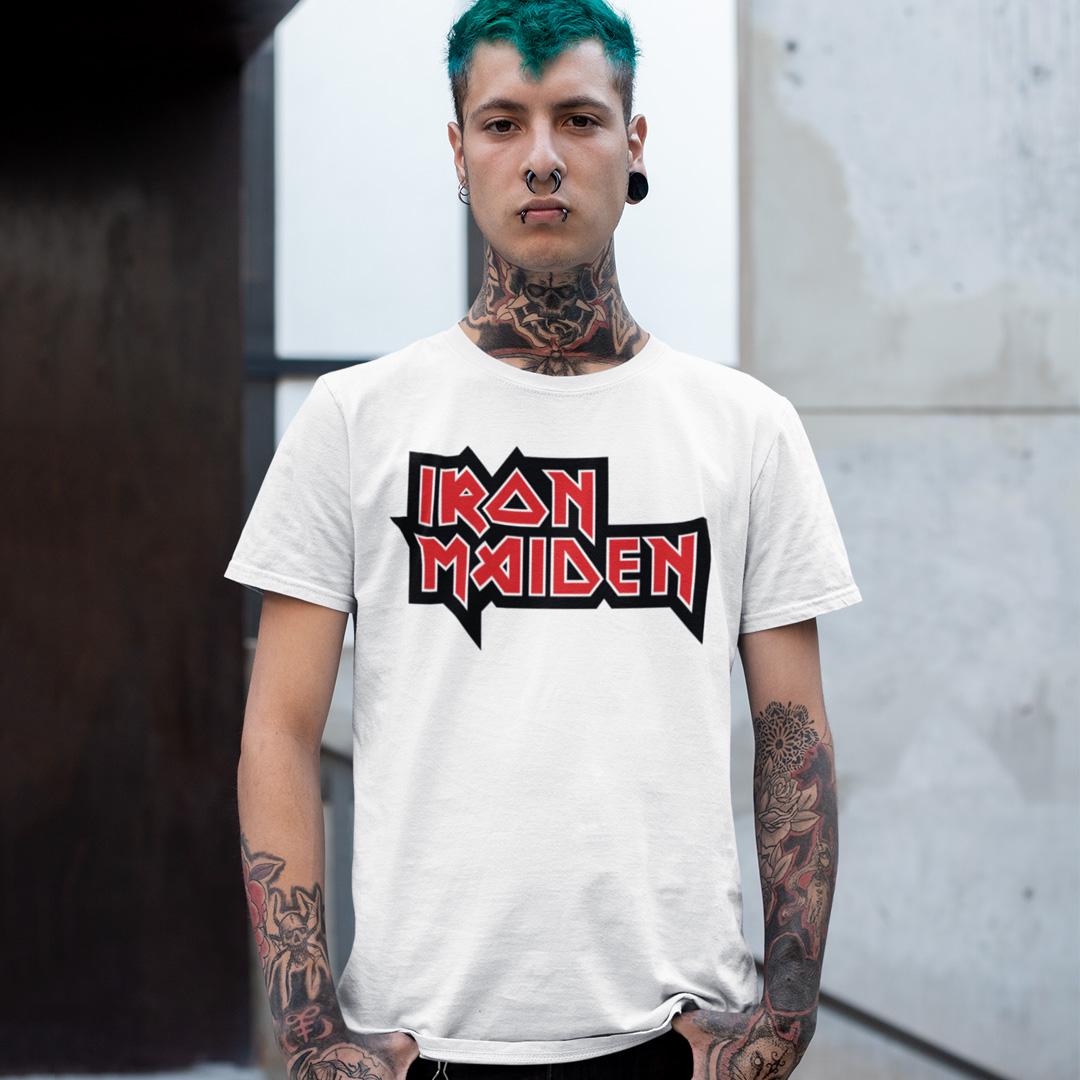 Футболка унисекс Iron Maiden Logo wht XS Белый (0000011070)