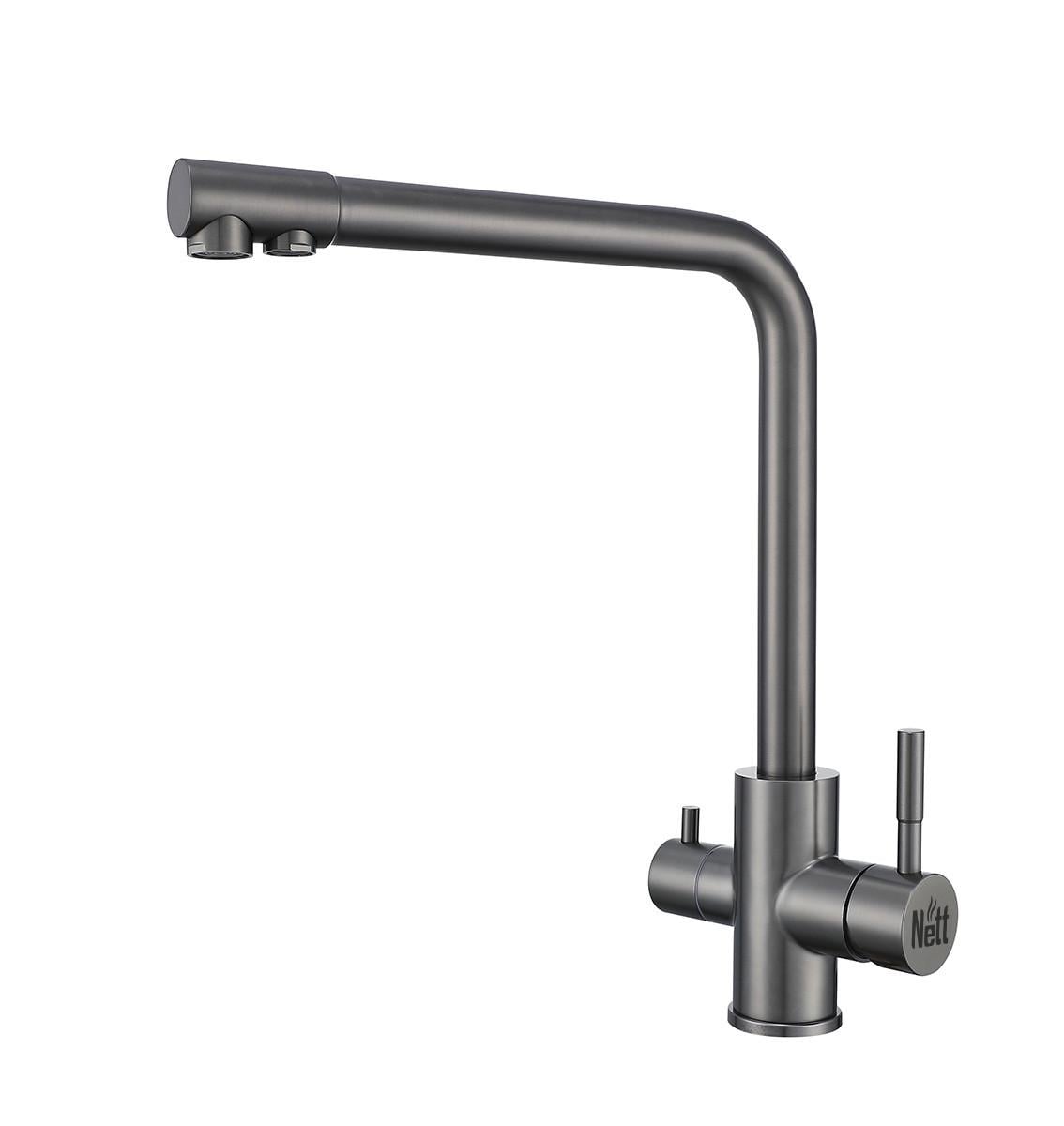 Смеситель кухонный Nett FGr-33 Frosh с подсоединением к фильтру Графитовый (2999642896)