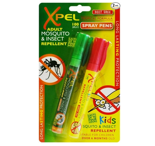 Спрей против комаров Xpel Mosquito & Insect Repellent Spray Pen 2х10 мл (0402)