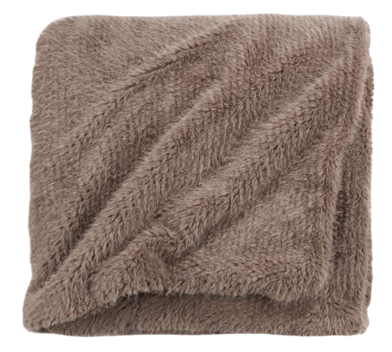 Плед из искусственного меха 130x170 см Коричневый (2468aa30)