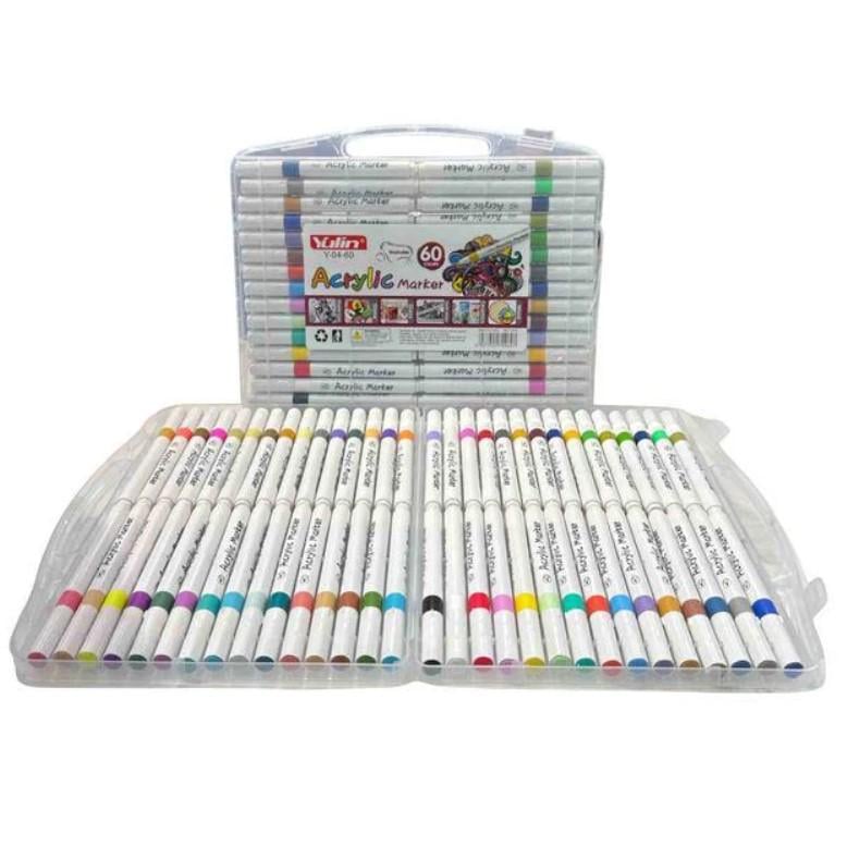 Набор скетч-маркеров акриловых YULIN водостойкие в кейсе 60 шт. (MX-00009308) - фото 2 Набор скетч-маркеров акриловых YULIN водостойкие в кейсе 60 шт. (MX-00009308) - фото 2