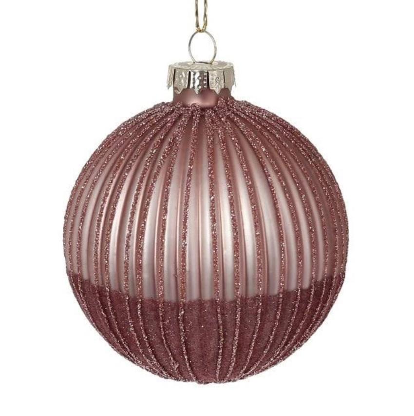 Набор шариков стеклянных 8 см 6 шт. (12909)