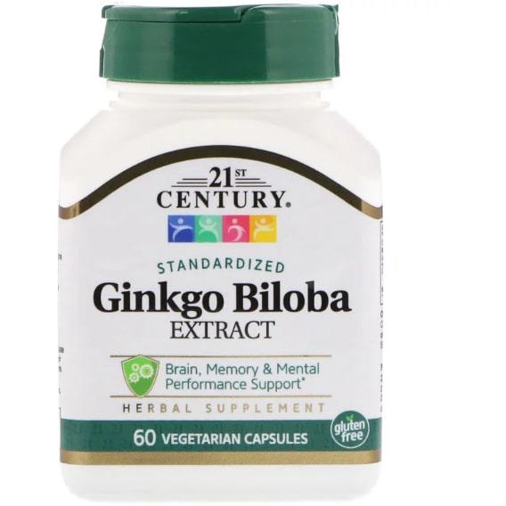 Гінко білоба 21st Century Ginkgo Biloba Extract Standardized 60 Veg Caps (CEN-21249)