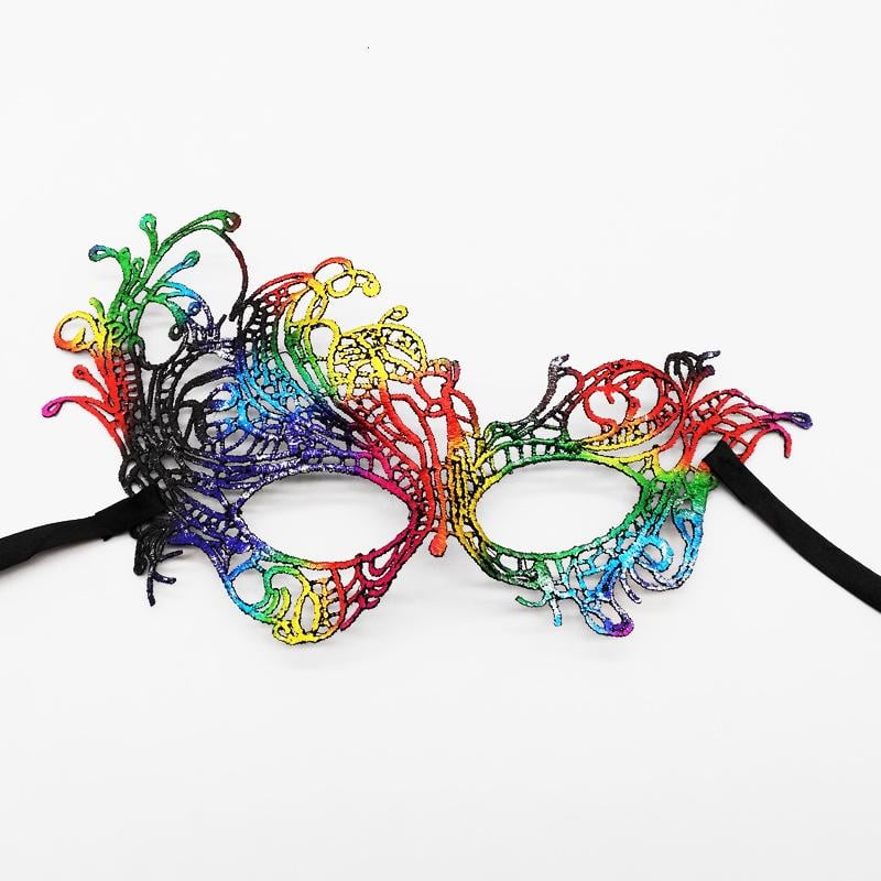 Маска ажурна на зав'язках One size Різнокольоровий (18042/7) - фото 1 Маска ажурна на зав'язках One size Різнокольоровий (18042/7) - фото 1