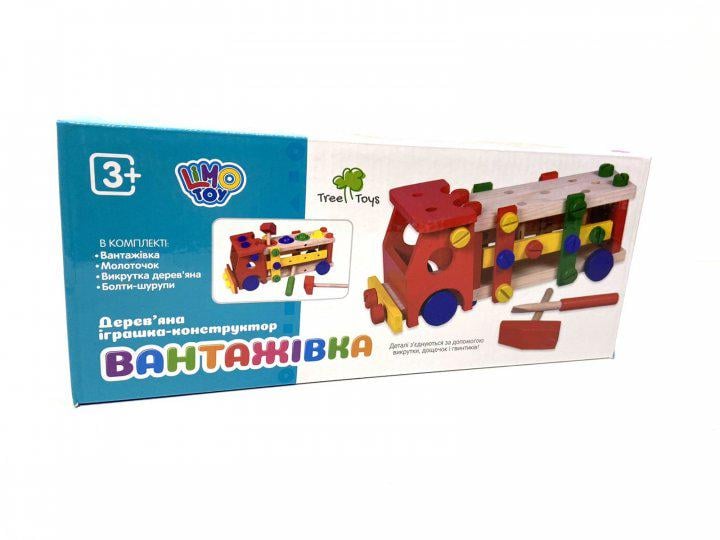 Іграшка дерев'яна Limo Toy M00727 машинка-конструктор 29 см (40500446) - фото 7