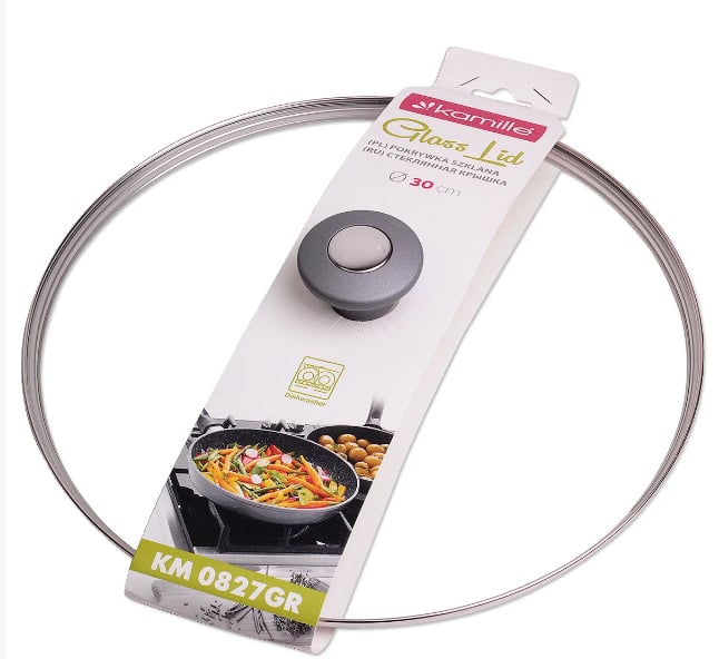 Крышка стеклянная Kamille (KM-0827GR) 30 см