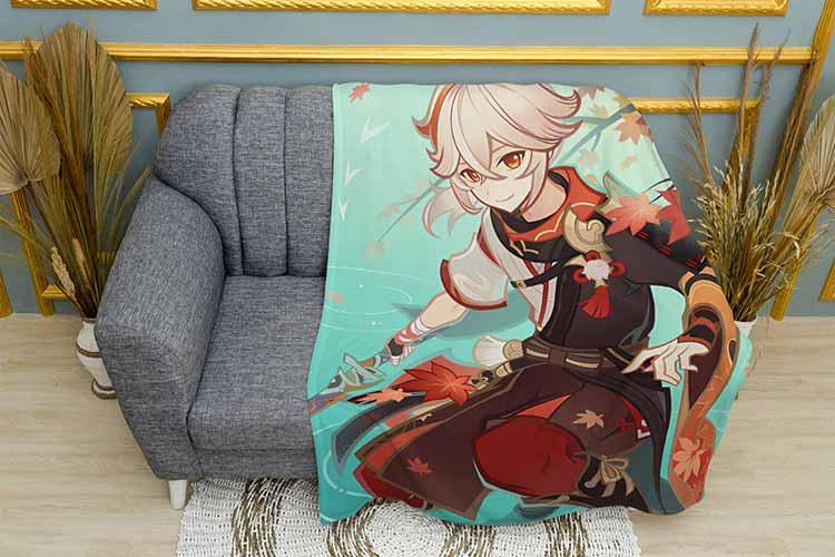 Плед Kaedehara Kazuha Genshin Impact плюш однослойный 150х210 см (113054-1)