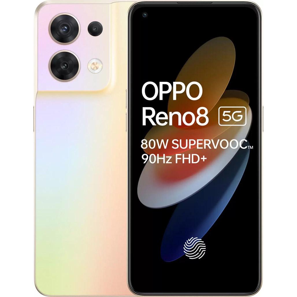 Смартфон OPPO Reno8 5G 8/256GB Shimmer Gold - фото 5