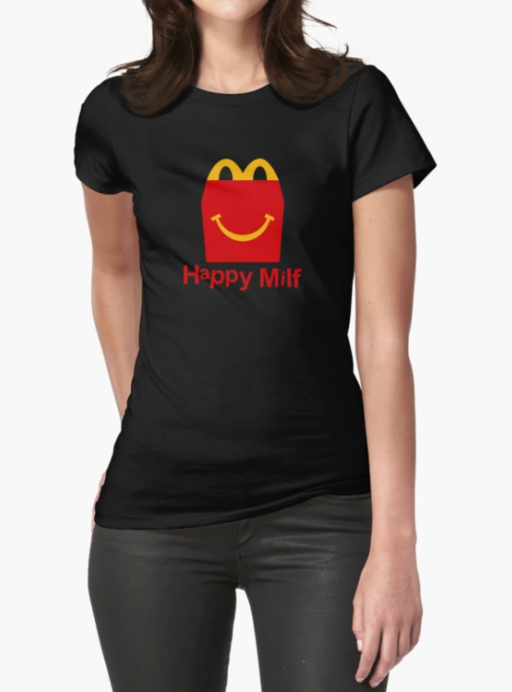 Футболка Женская Stedman с принтом Happy Milf S Черный