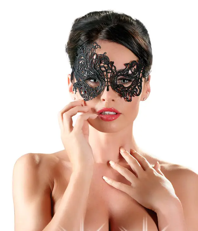 Маска маскарадна для вечірок ажурна Чорний (AM248030110015)