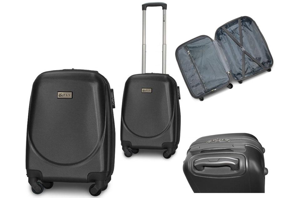 Валіза пластикова Fly 310 XS міні ручна поклажа на 4 колесах Сірий (CEKRBFL310XM4SER) - фото 4