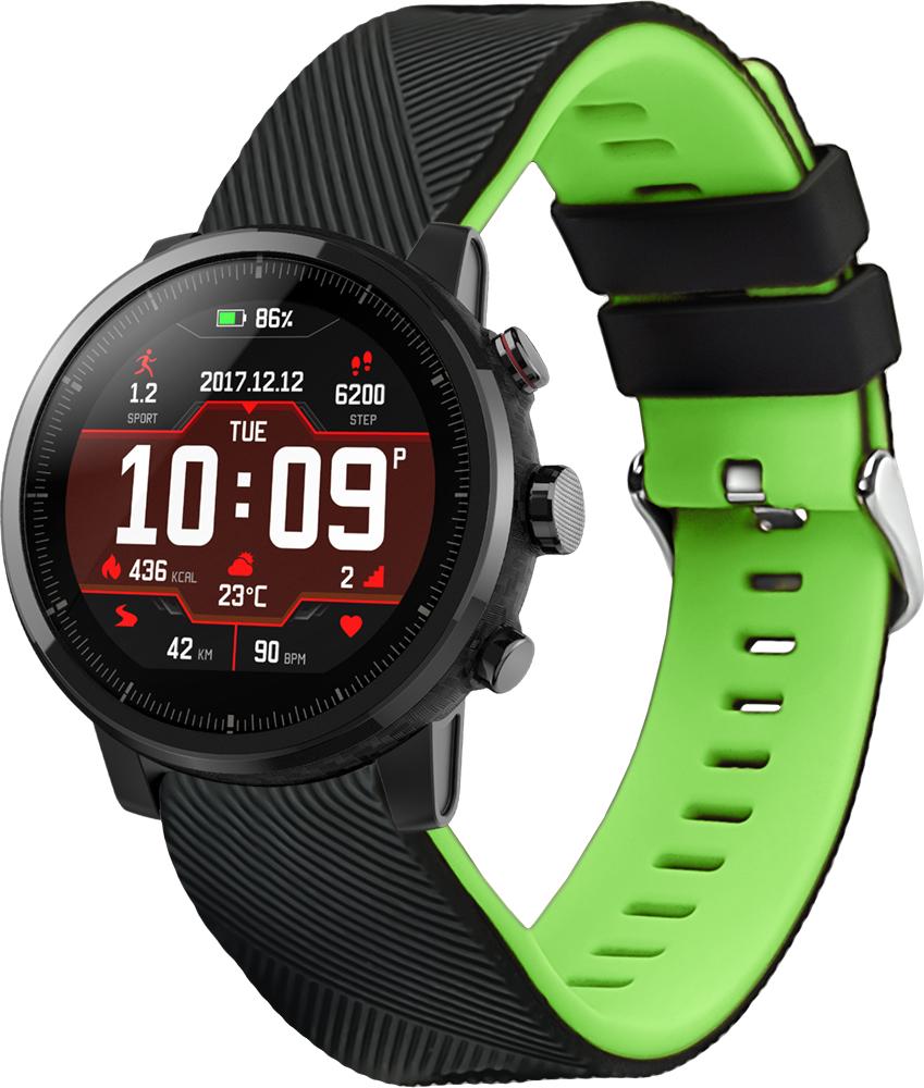 Ремешок Luminic для Amazfit Stratos Black Green (26664-4A)