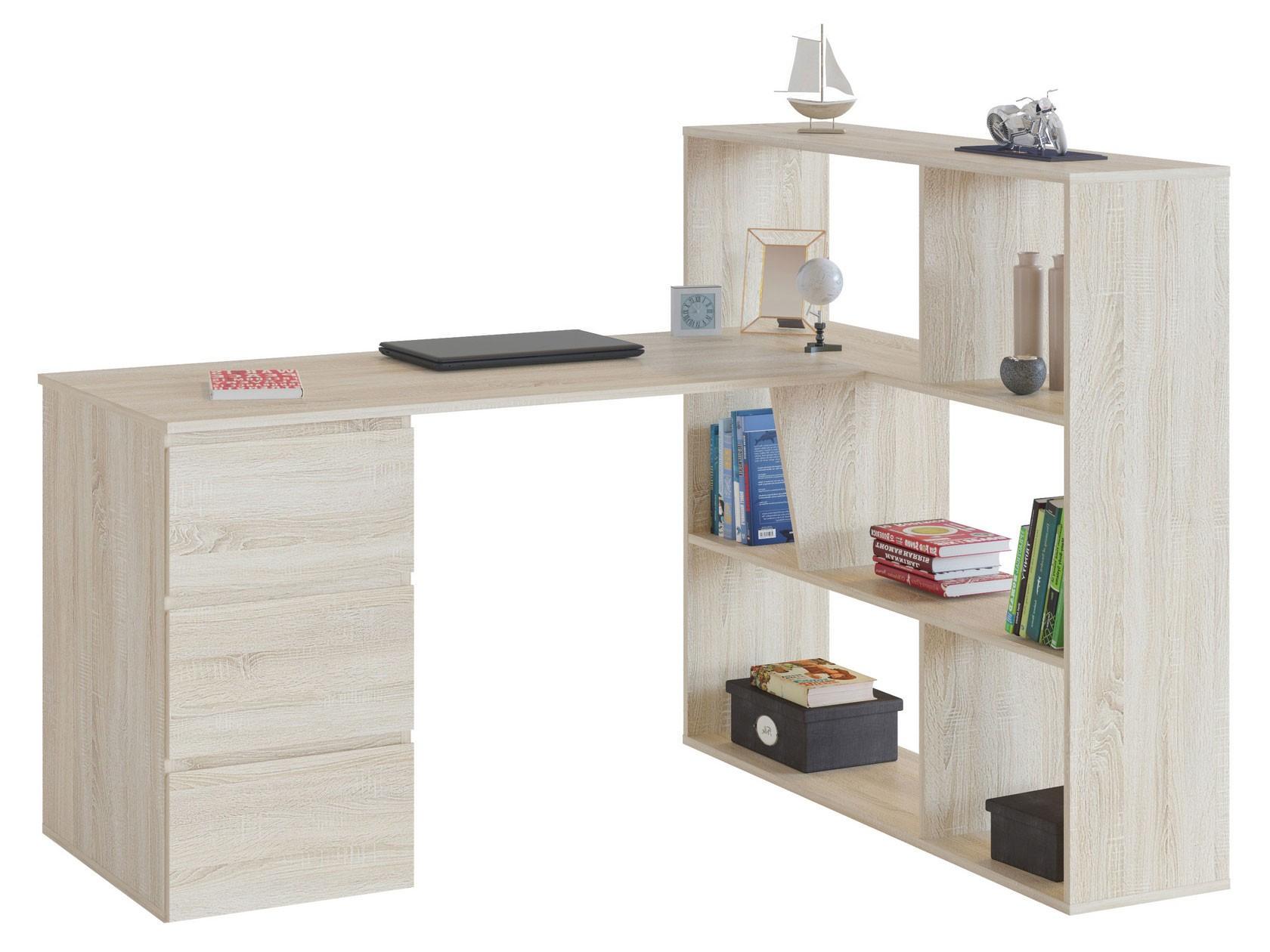 Письменный стол XDesk 20 слева с полками и тумбой Дуб сонома (XDesk-20) - фото 2 Письменный стол XDesk 20 слева с полками и тумбой Дуб сонома (XDesk-20) - фото 2
