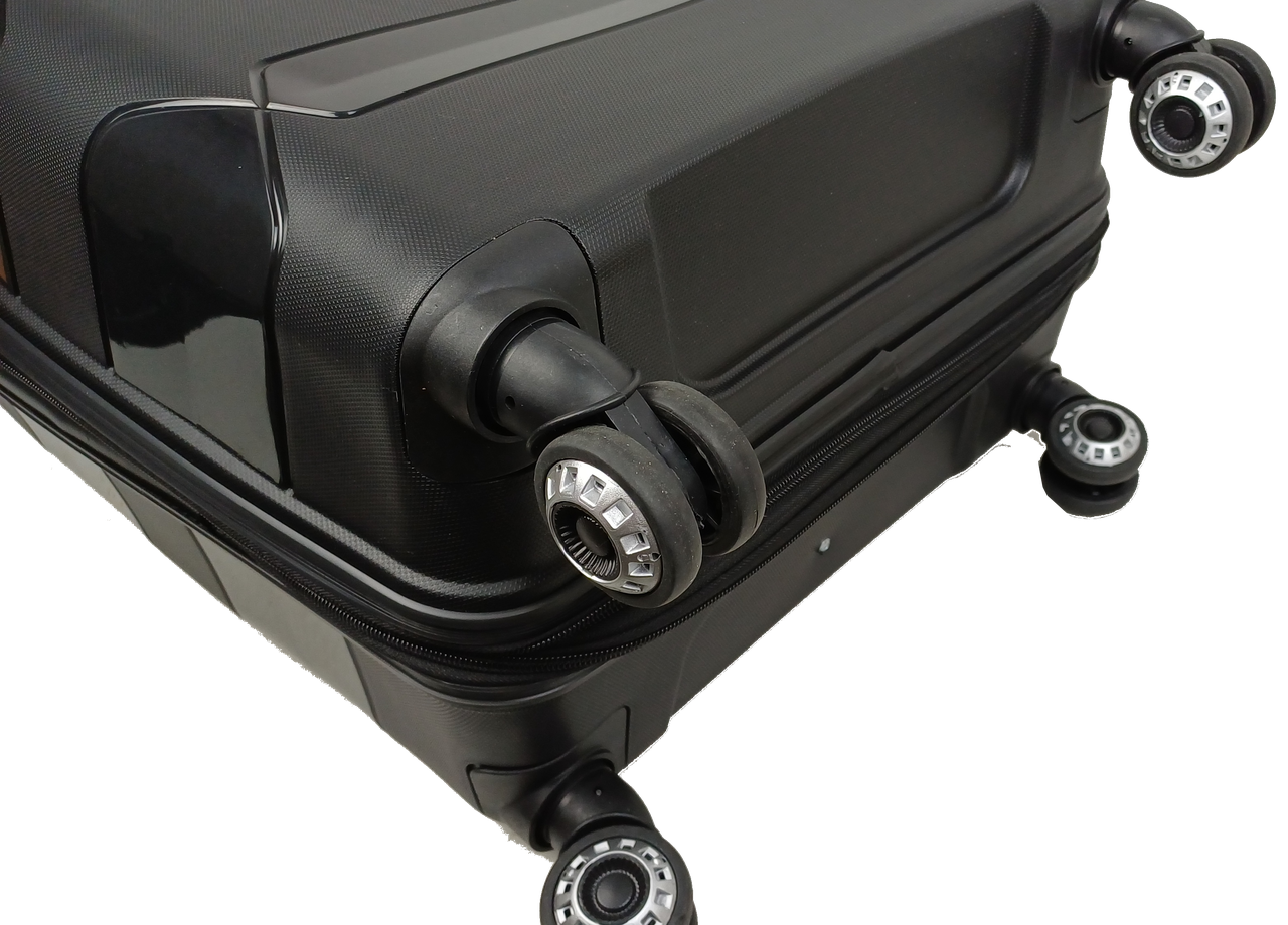 Чемодан пластиковый средний Reymond из полипропилена 80 л Черный - фото 6