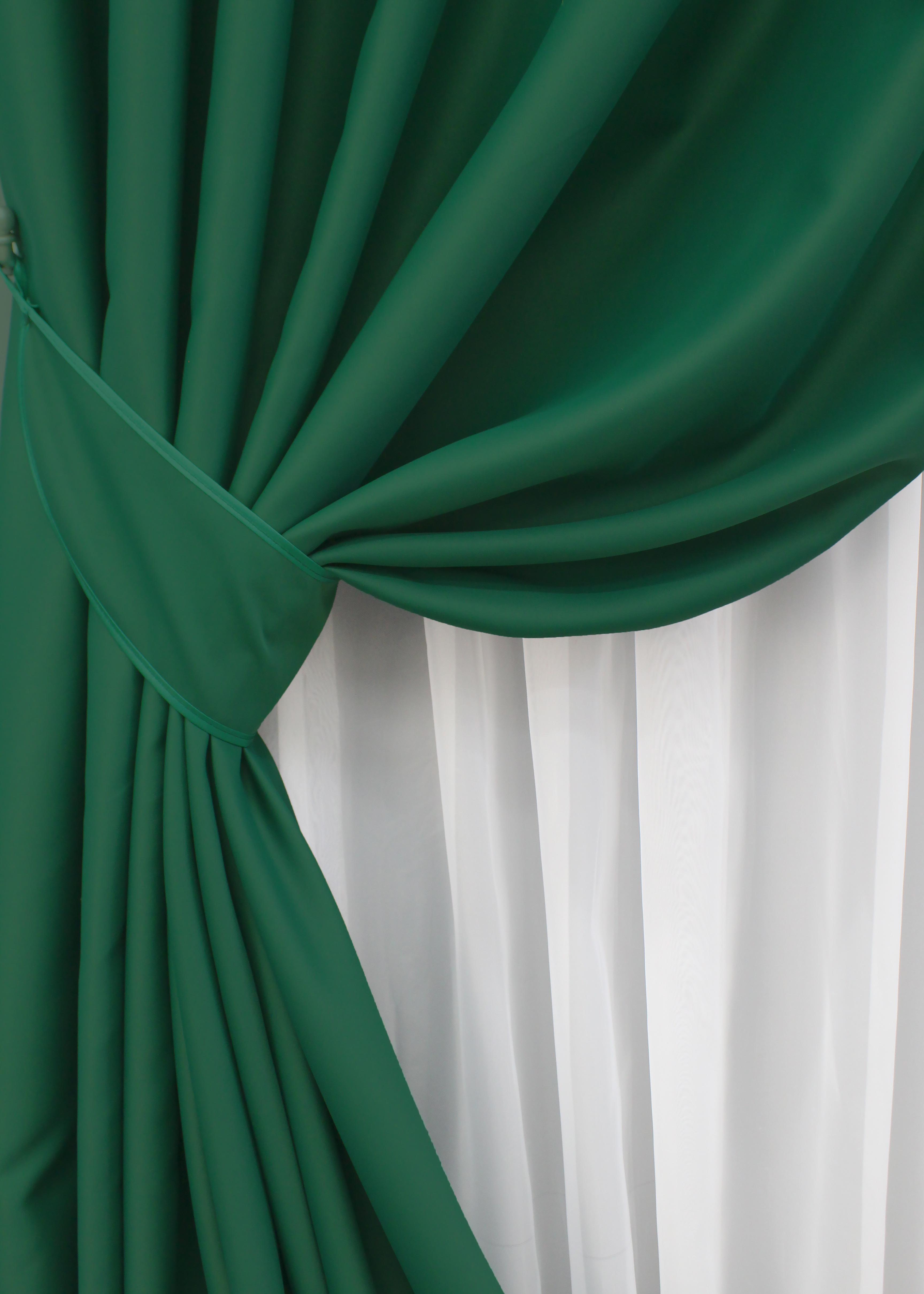 Комплект штор VR-Textil Midnight № 1398ш блекаут 100х290 см 2 шт. Зелений (31-787) - фото 4 Комплект штор VR-Textil Midnight № 1398ш блекаут 100х290 см 2 шт. Зелений (31-787) - фото 4