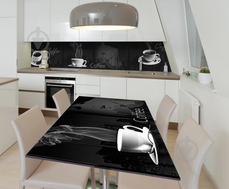 Наклейка виниловая на стол Zatarga  "Вечерний Кофе" 600х1200 мм