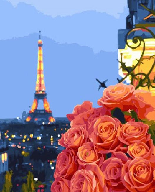 Картина по номерам Brushme "Вечер в Париже" (GX28440)