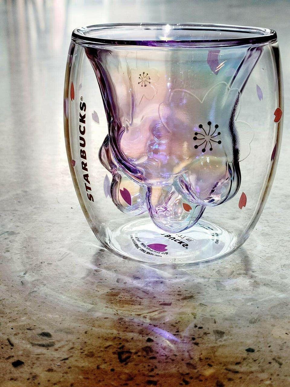 Чашка Starbucks 2020 Purple Sakura Cat Paw Double Wall Glass Cup Mug котяча лапка - фото 6 Чашка Starbucks 2020 Purple Sakura Cat Paw Double Wall Glass Cup Mug котяча лапка - фото 6