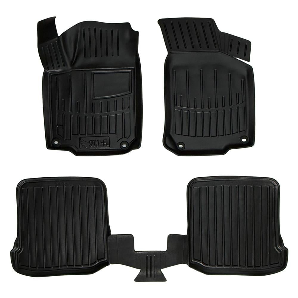 Коврики в салон SOVA-PL для Skoda Octavia I 1994-2004 резиновые 5 шт. Черный (28800483)