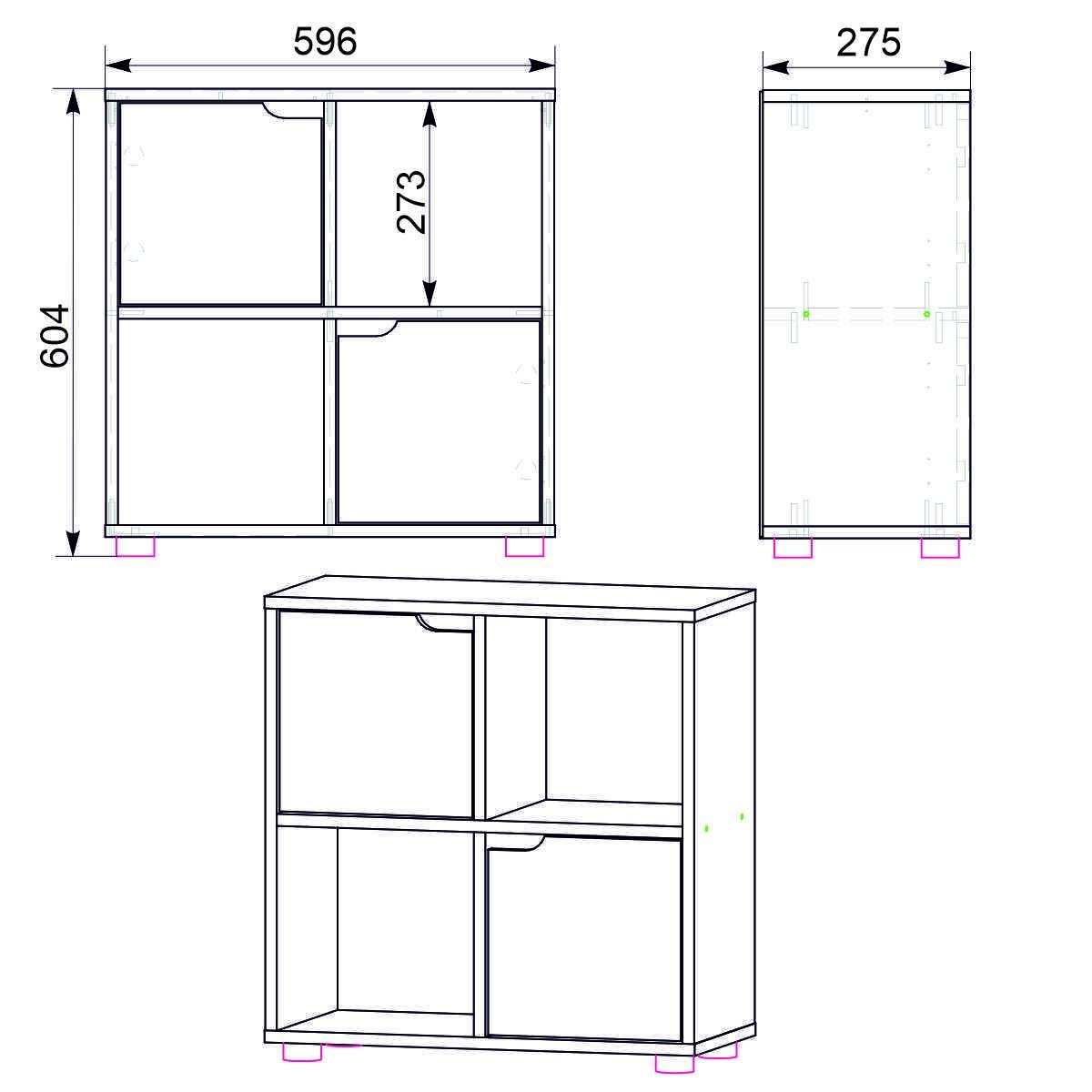 Комод Компаніт П-35 59,6х27,5х60,4 см Венге темний (26883155) - фото 2 Комод Компаніт П-35 59,6х27,5х60,4 см Венге темний (26883155) - фото 2