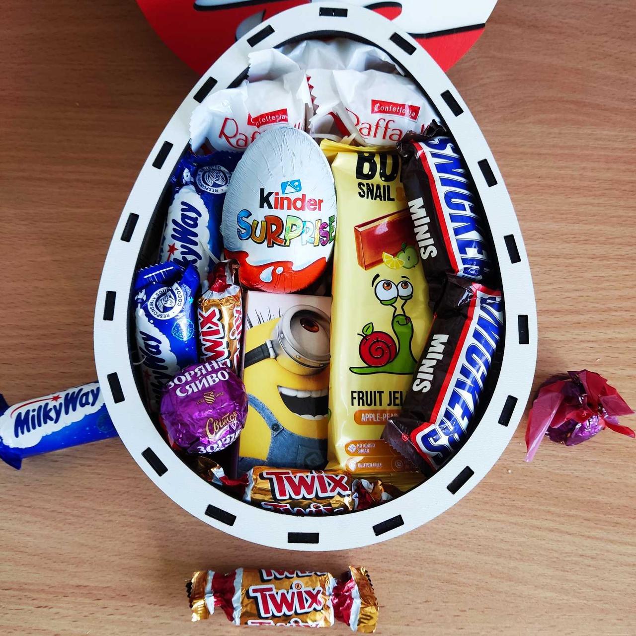 Подарочный бокс киндер с конфетами для девушки или ребенка на день рождения/на праздник (2435704081)